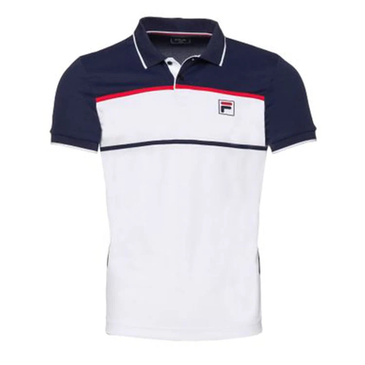 Fila Poloshirt Anton Junior Wit Navy