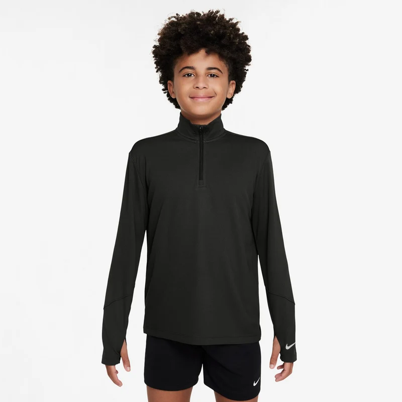 Dri-Fit UV Half-Zip Essential Longsleeve Jungen-Schwarz