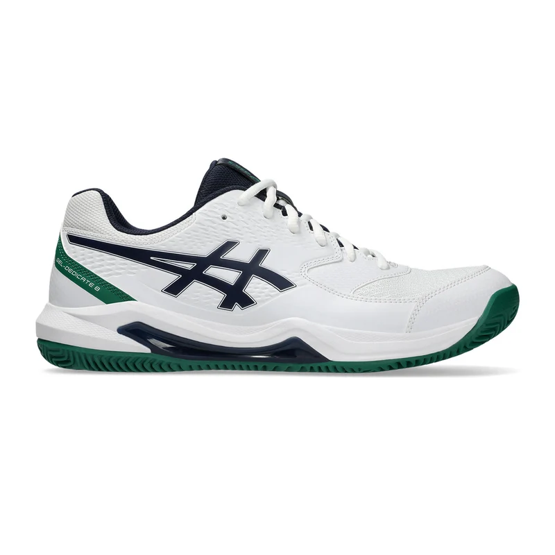 Gel-Dedicate 8 Sandplatzschuh Herren - weiß, grün