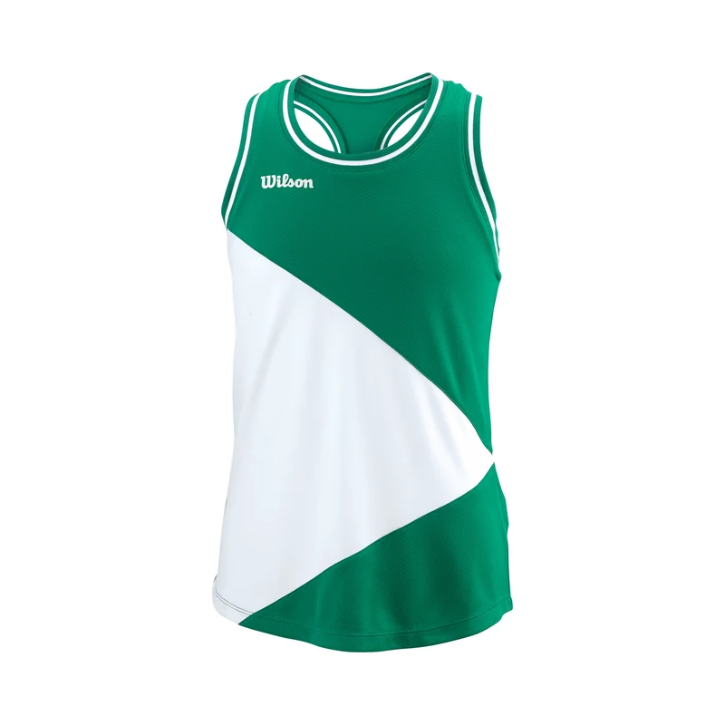 Team Tank-Top Mädchen-Grün,Weiß