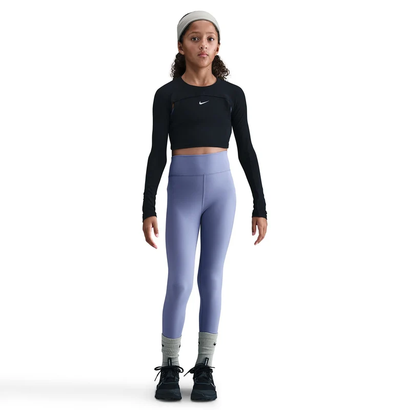 Dri-FIT One All Over Print Tight Mädchen - blaugrau, weiß