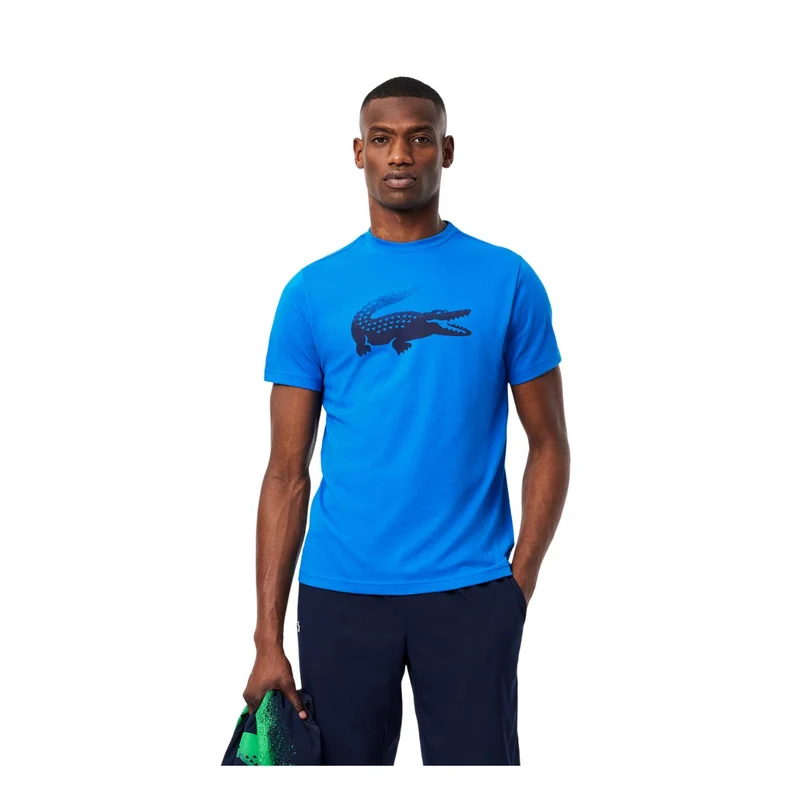 Lacoste T-Shirt Sport Ronde Hals Heren Blauw Zwart