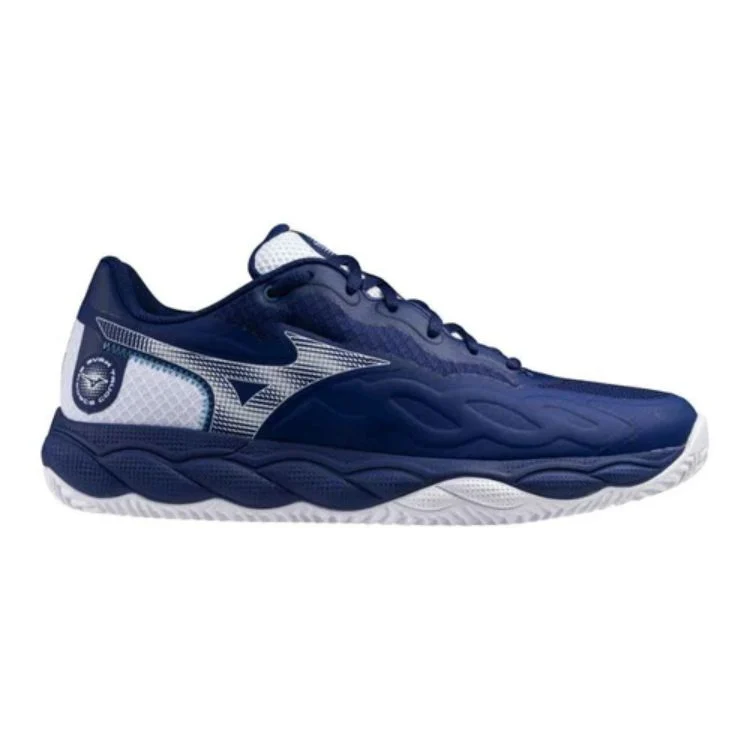 Mizuno Tennisschoen Padelschoen Wave Enforce Court CC Heren Blauw Wit