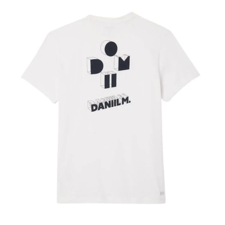 Lacoste T-Shirt Sport Danill Medvedev Heren Wit