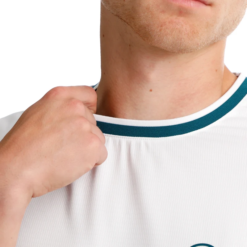 Create Break Ringer T-Shirt Herren-Weiß,Petrol