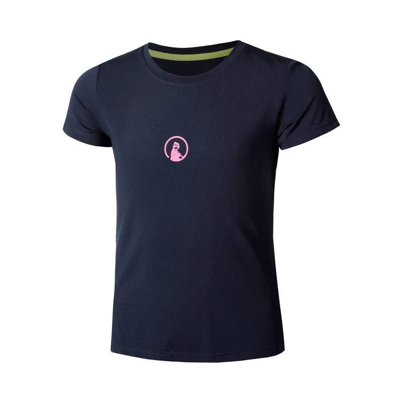 Retriever T-Shirt Mädchen-Dunkelblau,Pink
