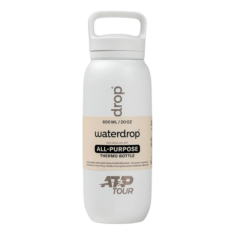 Waterdrop Thermo Bottle 600ml Trinkflasche - weiß, silber