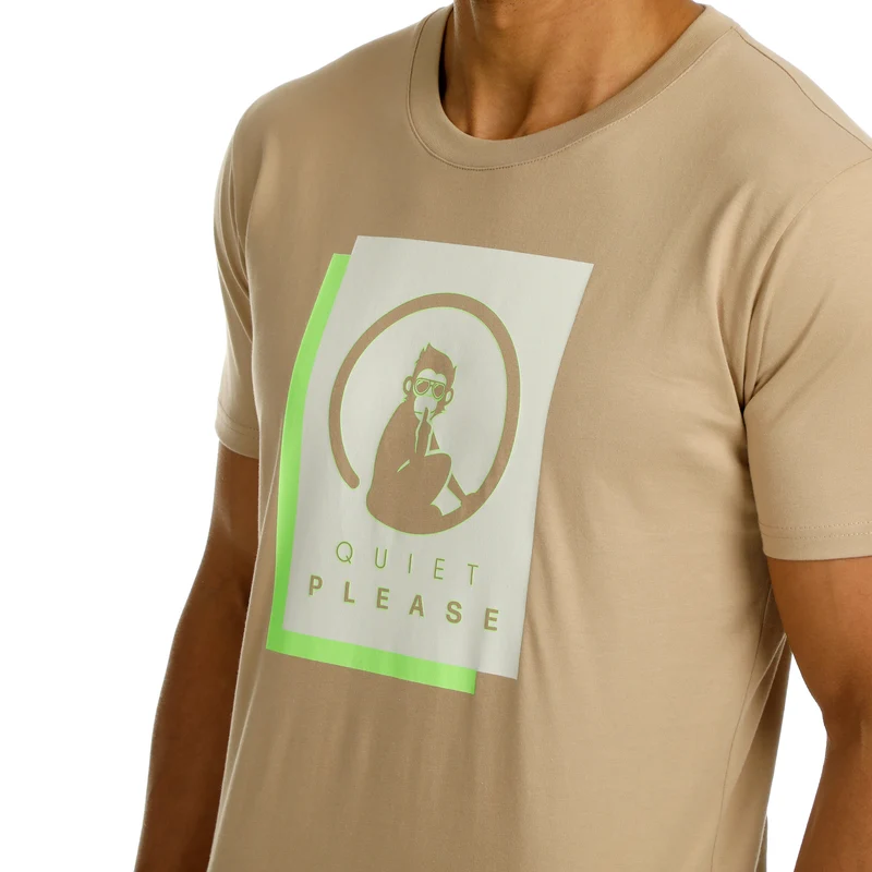 Wild Layer T-Shirt Herren-Beige,Neongrün