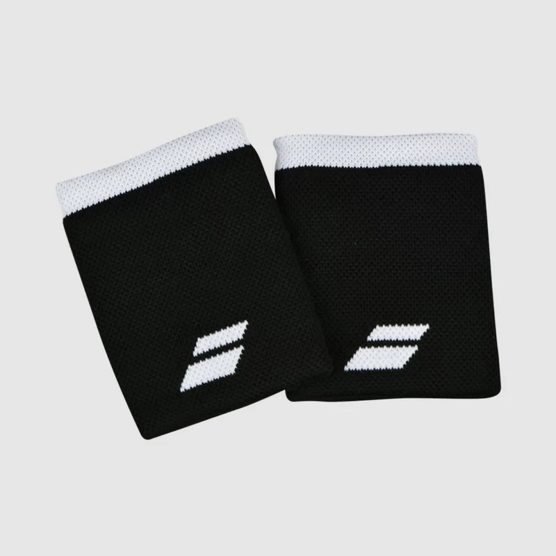 Babolat Logo Jumbo Wristbands (Black/White)