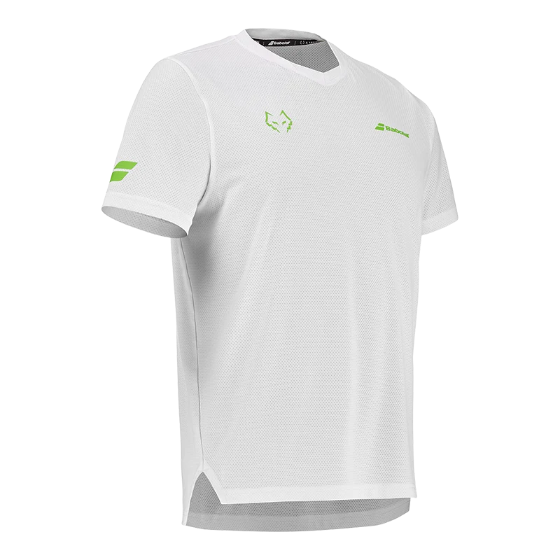 Camiseta Babolat Crew Neck Tee White/White 2026 J. Lebrón