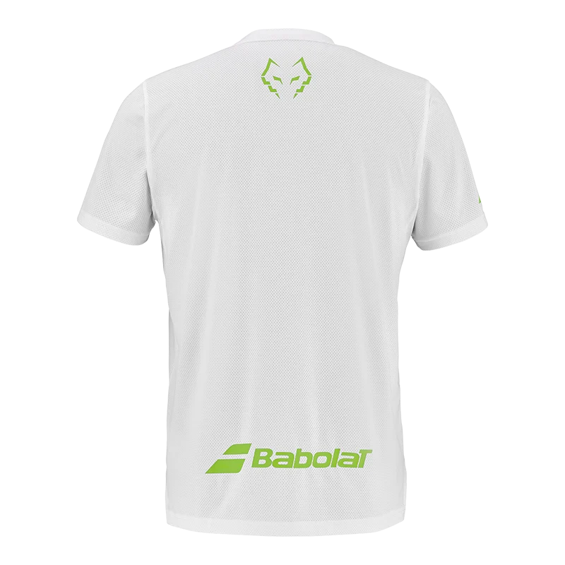 Camiseta Babolat Crew Neck Tee White/White 2026 J. Lebrón