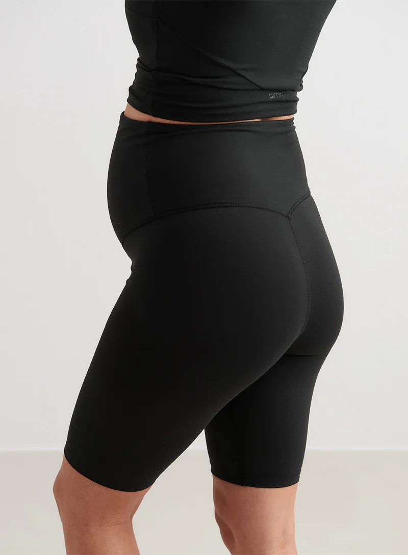 Black Sense Maternity Biker Shorts