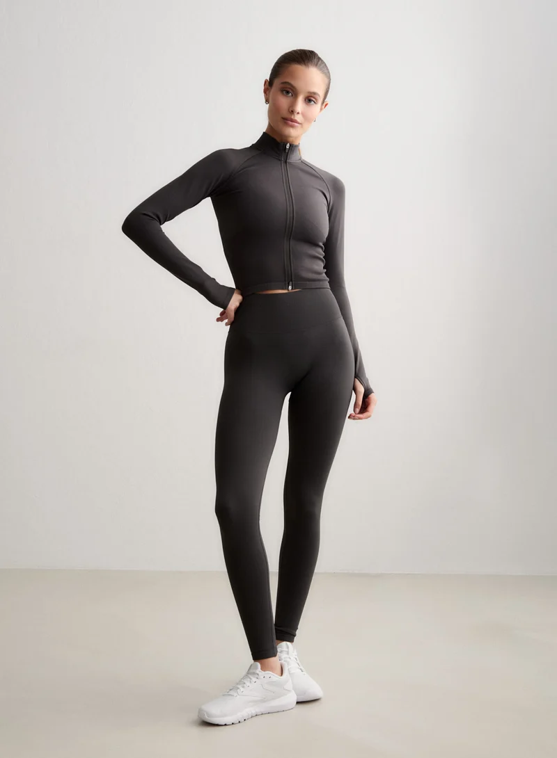 Shadow Grey Shape Seamless Tights