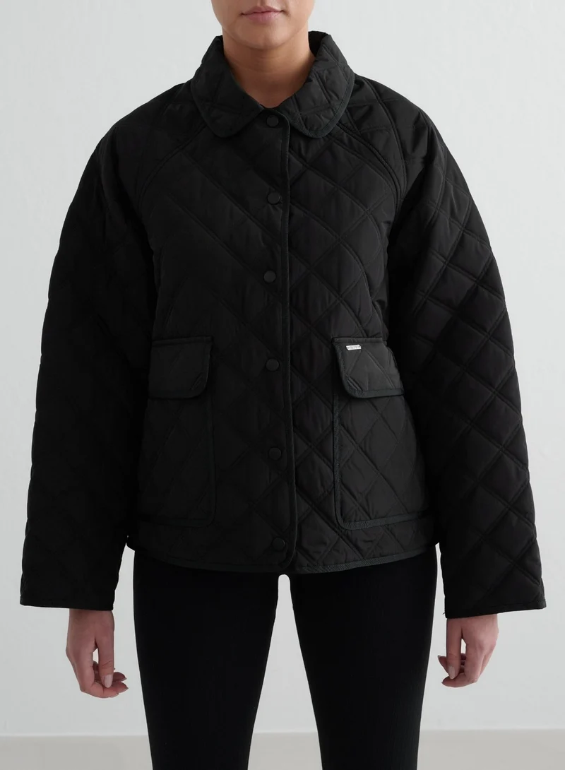 Black Quilted Femme Jacket