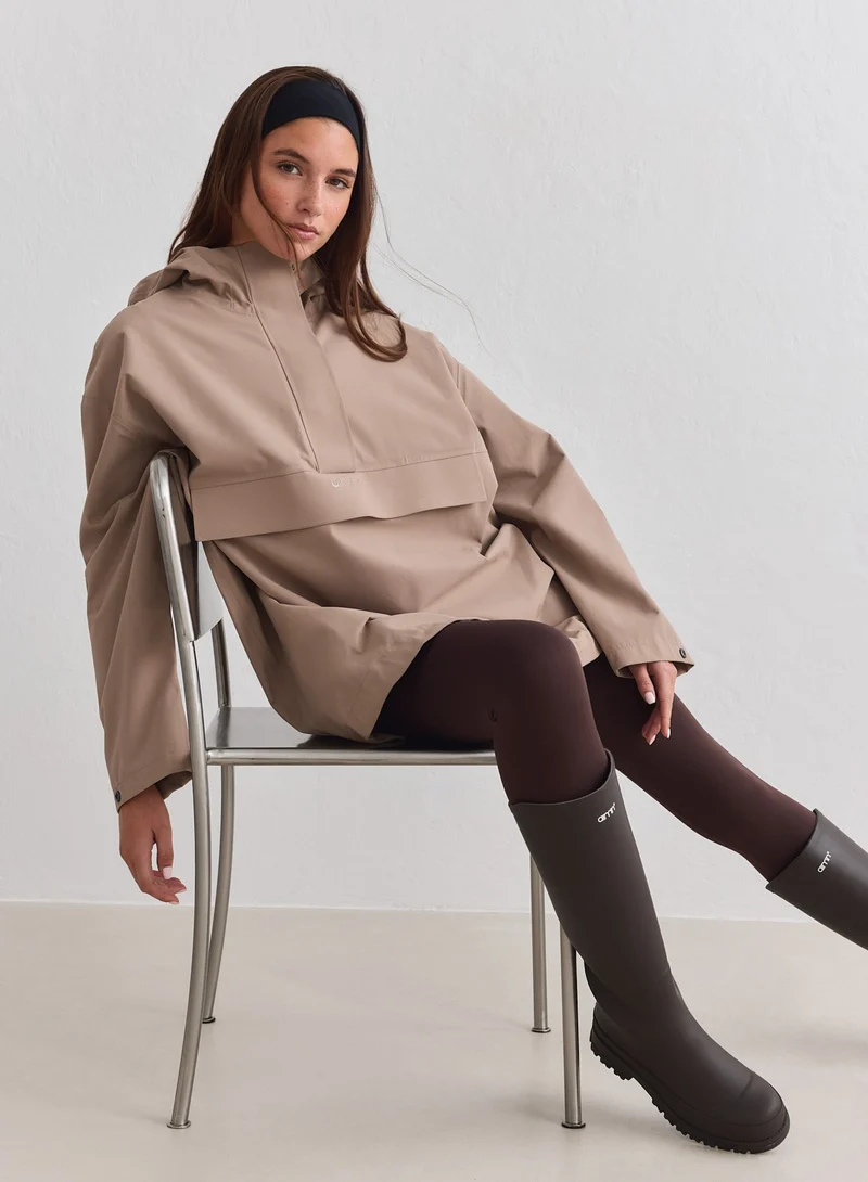 Espresso Waterproof Oversized Anorak