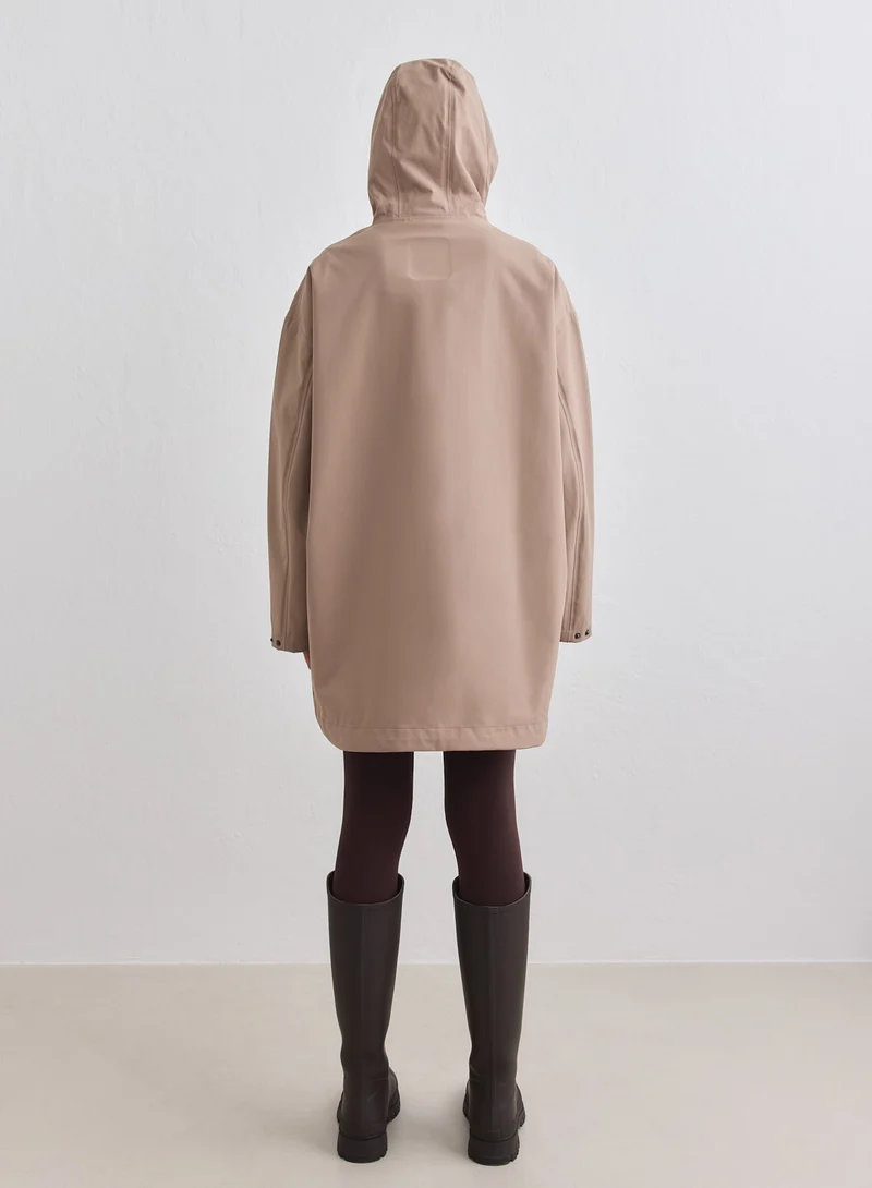 Espresso Waterproof Oversized Anorak