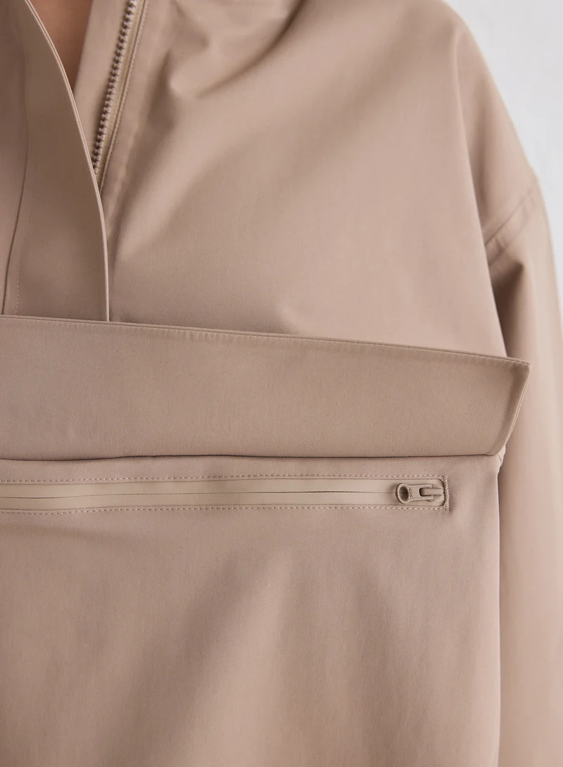 Espresso Waterproof Oversized Anorak