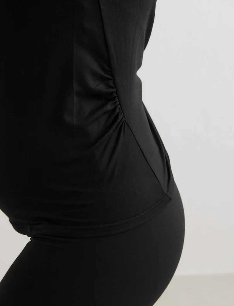 Black Soft Basic Maternity Long Sleeve
