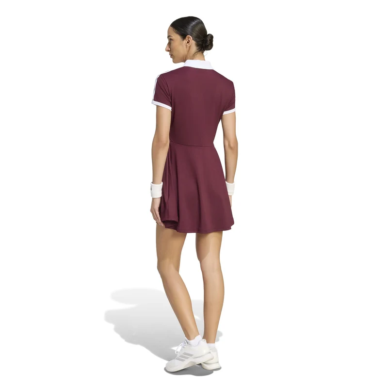Classics Kleid Damen - weinrot, weiß