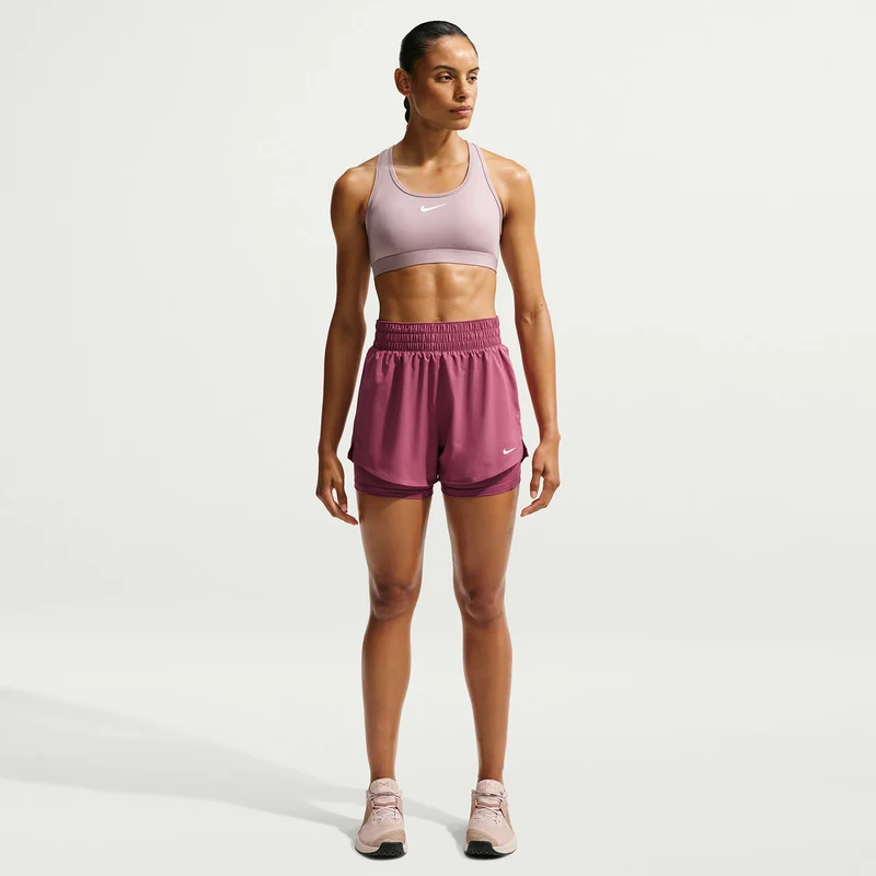 Dri-Fit One High Rise 2in1 3in Shorts Damen - mauve