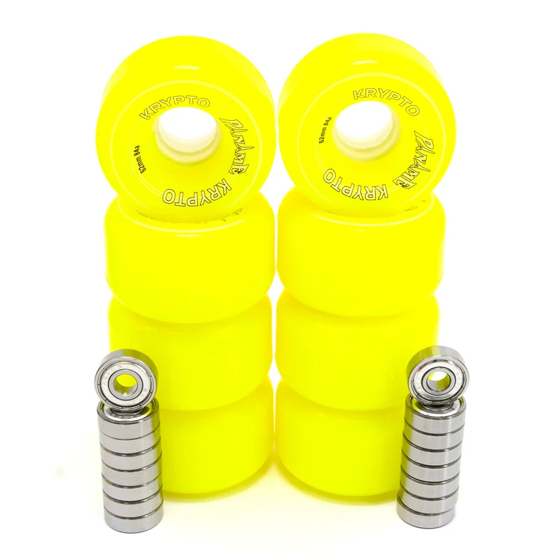 Kryptonics PANAME 8x Rollenset gelb 62mm/84A + ABEC 9
