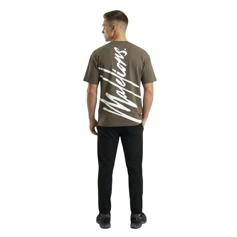 Malelions Sport Regular Running T-Shirt Khaki
