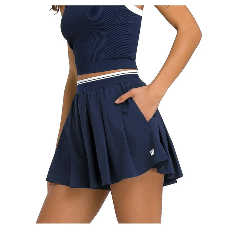 Wilson W Velocity Pleated Short Navy