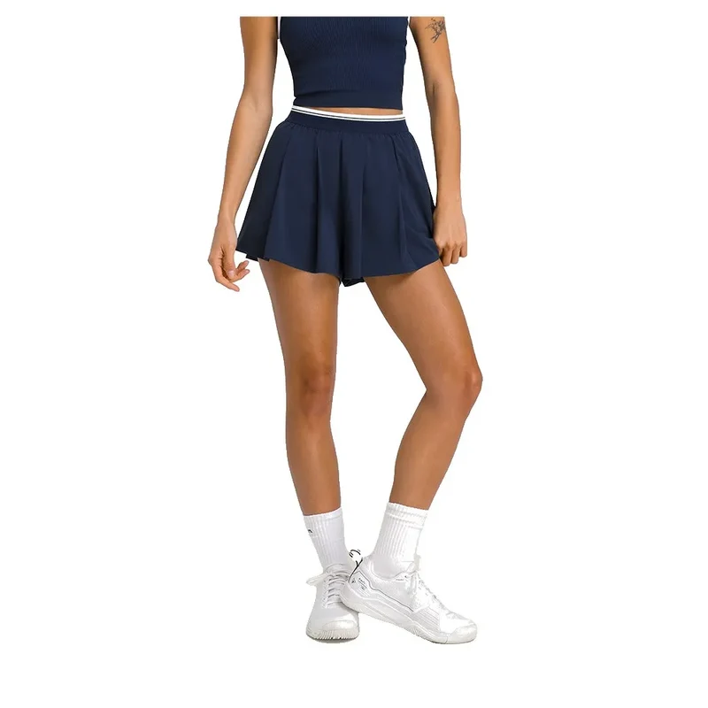 Wilson W Velocity Pleated Short Navy