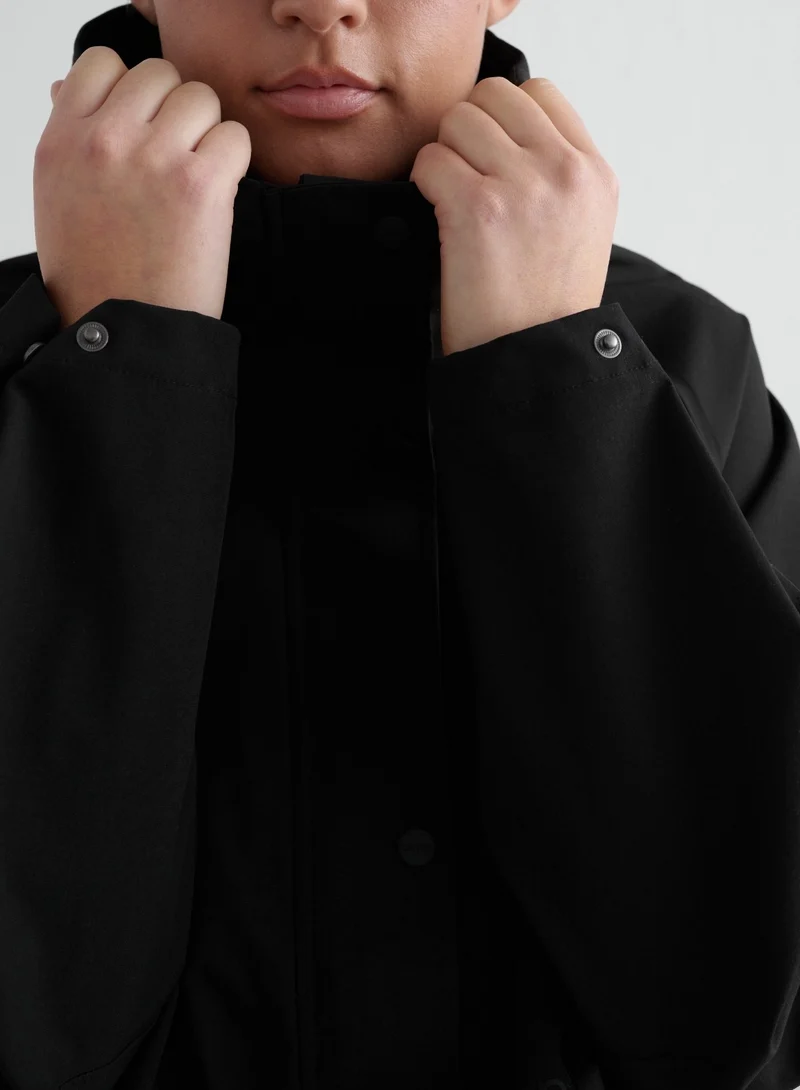 Black Waterproof Parka