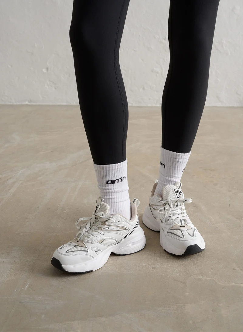 White Aim'n Logo Socks 3-pack