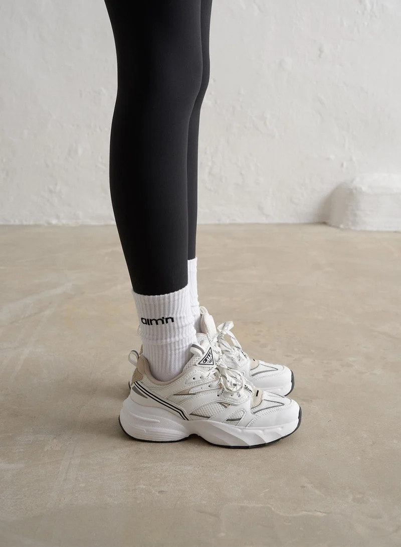 White Aim'n Logo Socks 3-pack