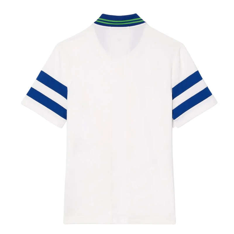 Lacoste Polo Shirt HP Roland Garros Edition DaniiL Medvedev Sport Polo 03 Heren Wit Blauw
