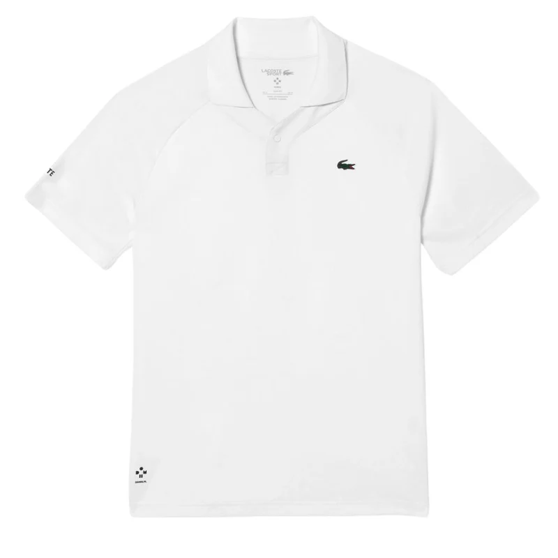 Lacoste Poloshirt HP3 X DaniiL Medvedev Ultra-Dry Sport Polo 02 Heren Wit
