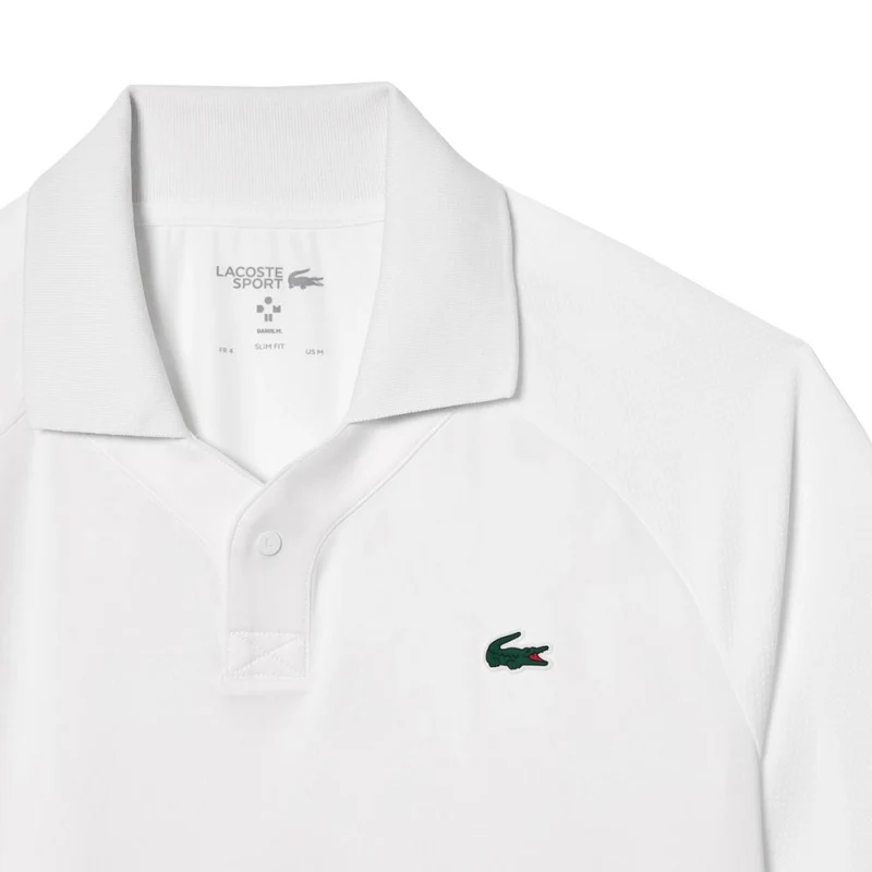Lacoste Poloshirt HP3 X DaniiL Medvedev Ultra-Dry Sport Polo 02 Heren Wit