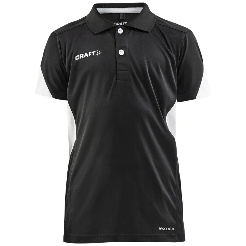Craft Poloshirt Pro Control Impact Junior Zwart