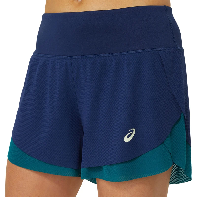 Asics Short Nagino 3.5IN 2-N-1 Layer Dames Navy