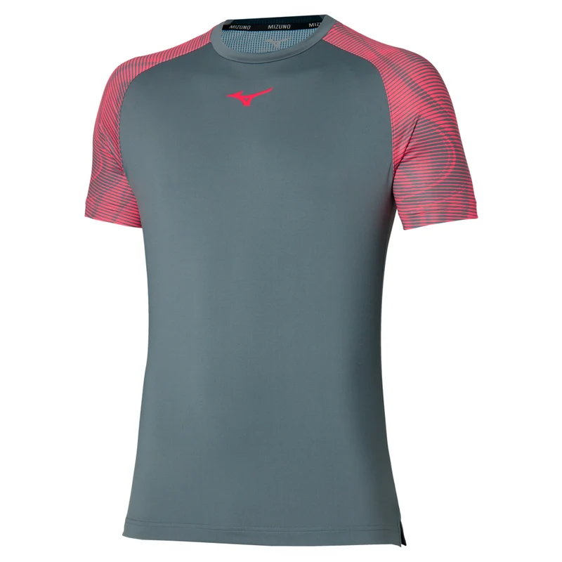 Mizuno T-Shirt Charge Shadow Tee Heren Grijs