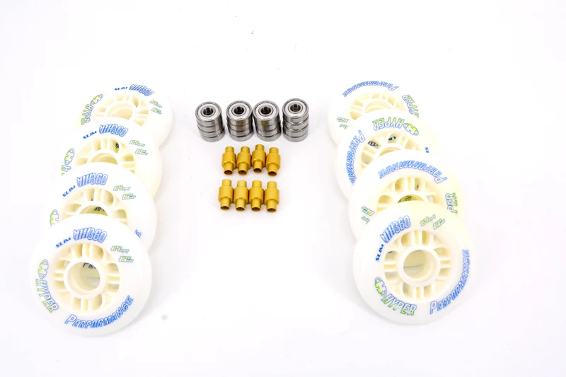 Hyper NX360 Rollenset 84mm/82A ABEC9 + 6mm Spacer