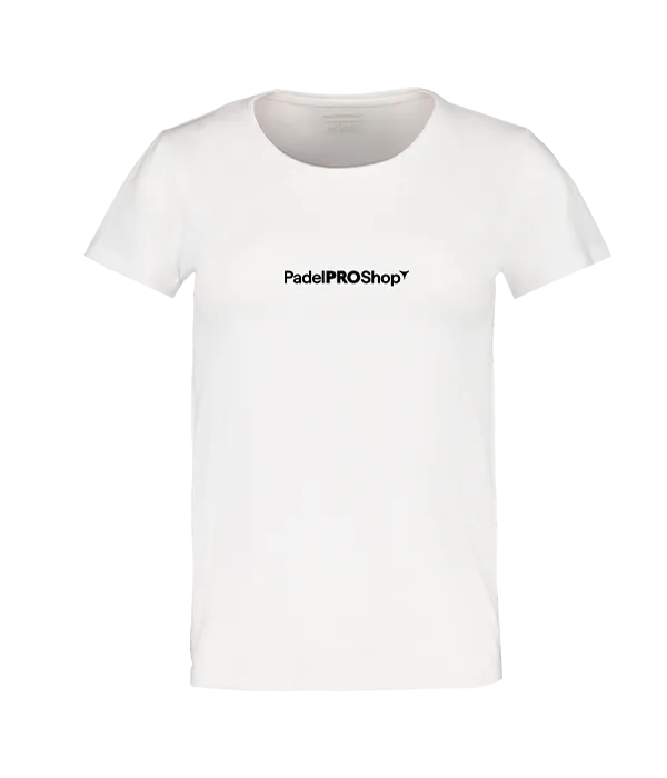 Camiseta algodón mujer PadelPROShop blanca