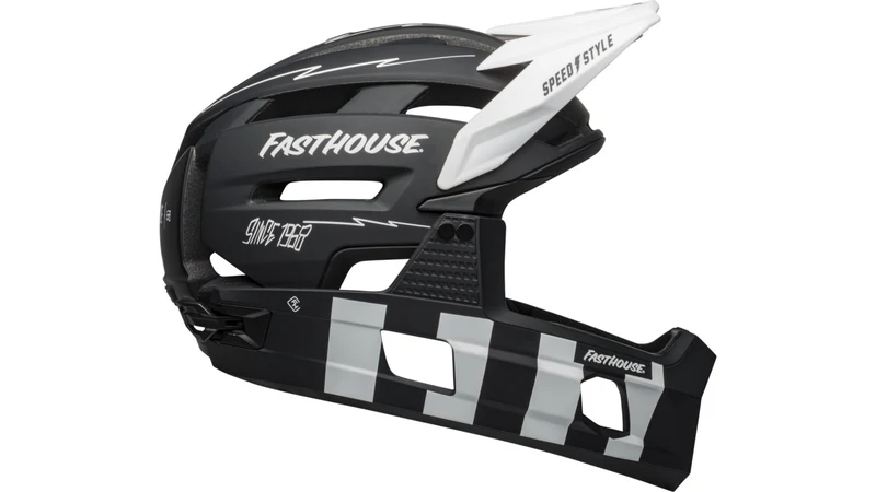 Bell SUPER AIR R SPHERICAL Fahrradhelm matte black/white fasthouse Unisex