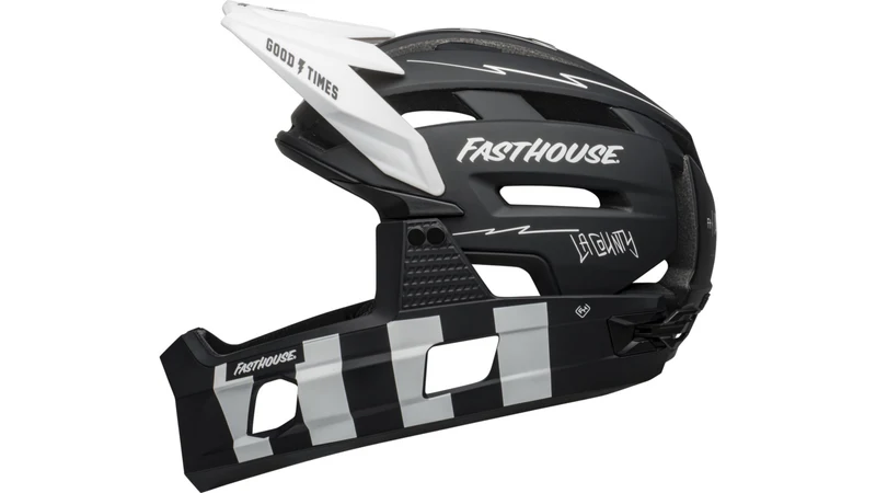 Bell SUPER AIR R SPHERICAL Fahrradhelm matte black/white fasthouse Unisex