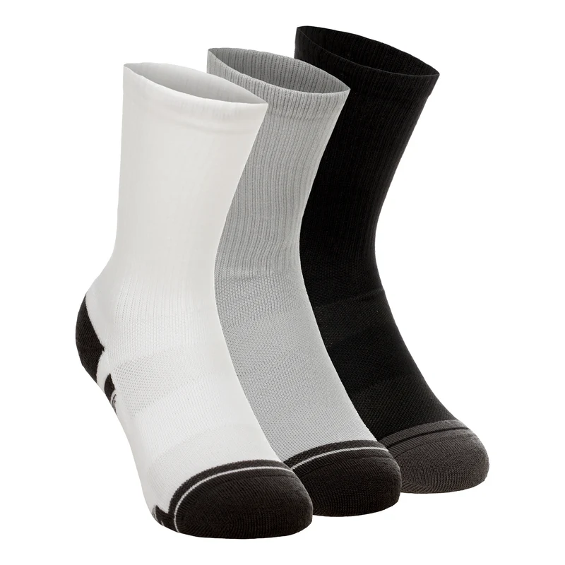 Performance Tech Crew Sportsocken 3er Pack Unisex - grau, dunkelgrau