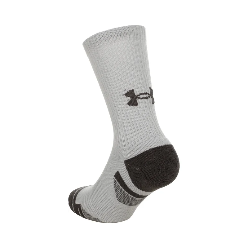 Performance Tech Crew Sportsocken 3er Pack Unisex - grau, dunkelgrau