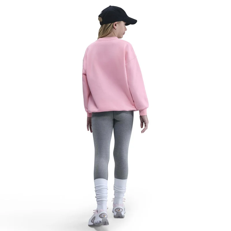 Club Fleece Oversized Crew Sweatshirt Mädchen-Rosa