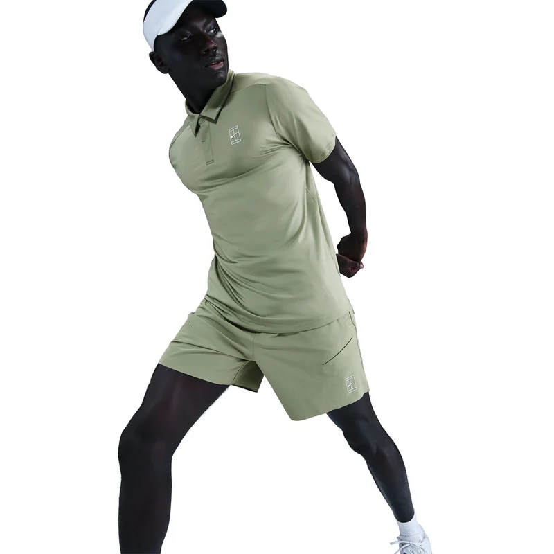 Court Dri-FIT Advantage 6in Shorts Herren - oliv, weiß