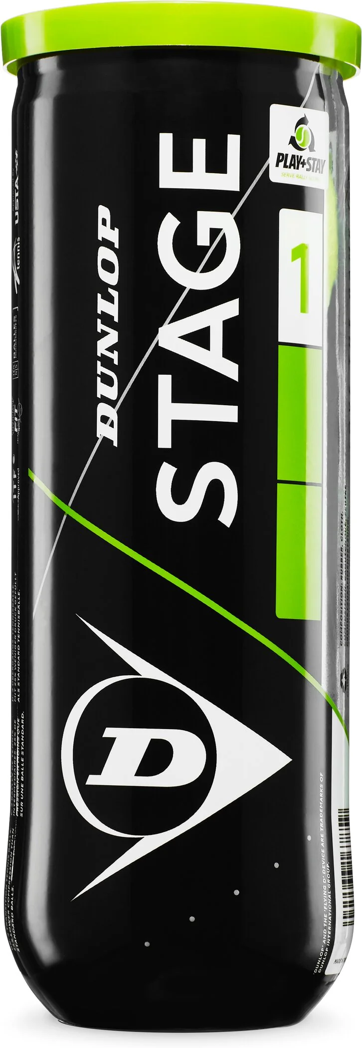 DUNLOP Tennisball STAGE 1 GREEN für Kinder & Anfänger