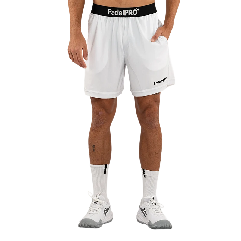 Pantalón Corto Pro Elite PadelPRO Blanco