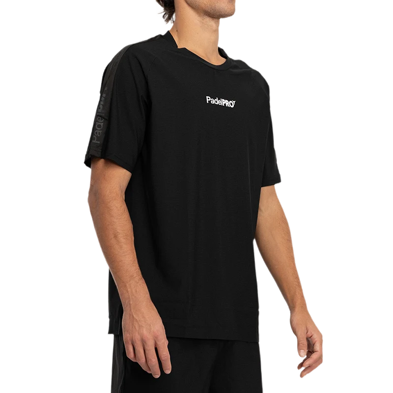 Camiseta Pro Elite PadelPRO Negra