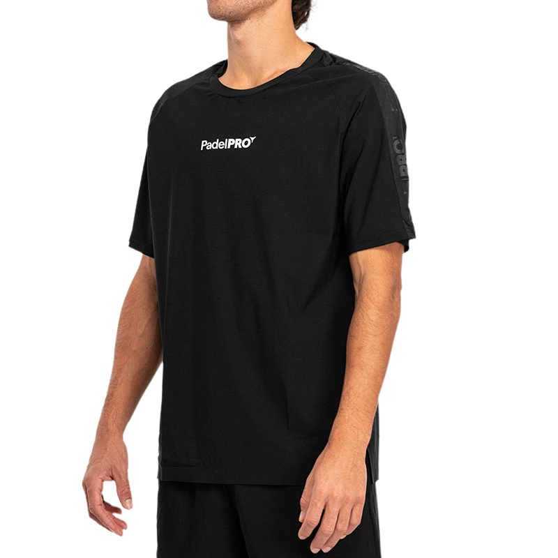 Camiseta Pro Elite PadelPRO Negra