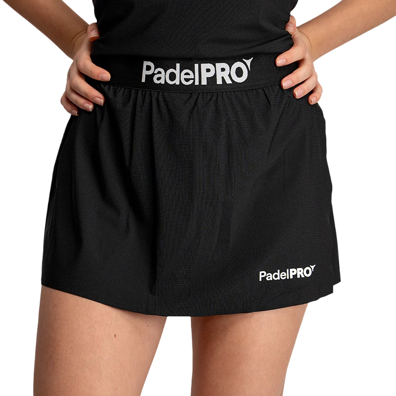 Falda Pro Elite Mujer PadelPRO Negra